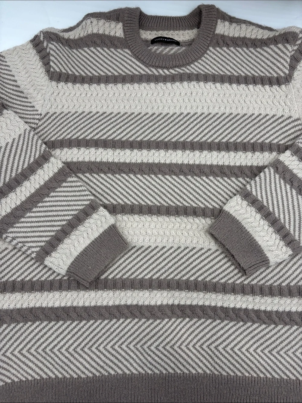 Lucky Brand Mixed Stripe Crewneck Sweater